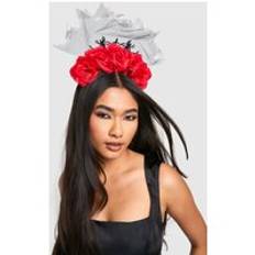 Halloween Diadem Med Ros Och Spindel, Black