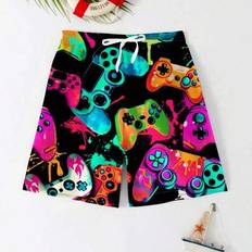 Tween Boy Casual lösa badshorts, lämplig för sommaren - Multifärgad (8Y,9Y,10Y,11Y,12Y)
