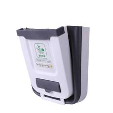 Collapsible Trash Can Household Hanging Folding Waste Bin for Living Room Kitchen BedroomGray M (8L) grå vit färg