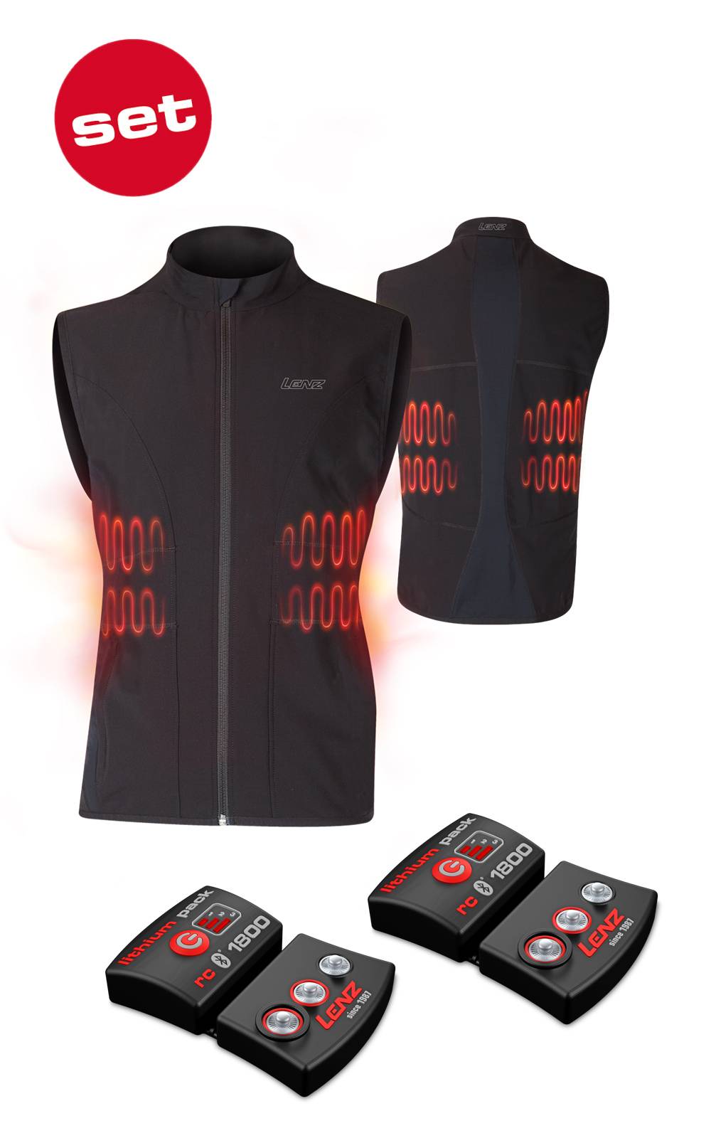 Lenz Varmevest 1.0 herre XXXL