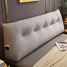 Läsning kilkudde triangulär kudde med hörnstöd stor soffa kudde sänggavel kudde nackstöd kudde 140 cm (färg: bönpasta storlek: 8)