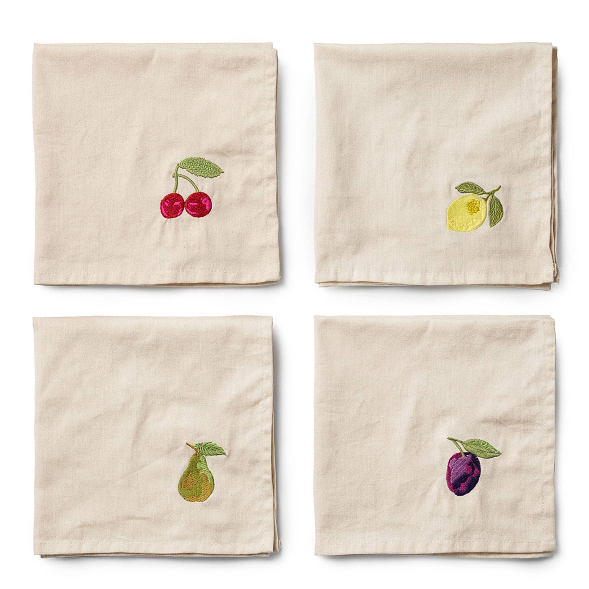 Midnatt Midnats Tutti Frutti Servietter 40x40 cm, beige, 4 stk.