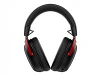 (ComputerSalg) HyperX Cloud III S trådlöst – gaming-headset (svart/rött), Trådlös, Spela, 20 - 20000 hz, 340 g, Headset, Svart, Röd