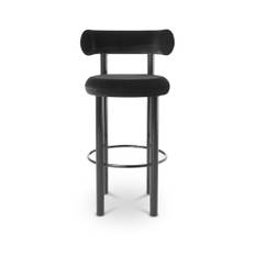 Tom Dixon - Fat Bar Stool, Fabric Cat. B MN0351, Black Gloss Legs - Barstolar & barpallar