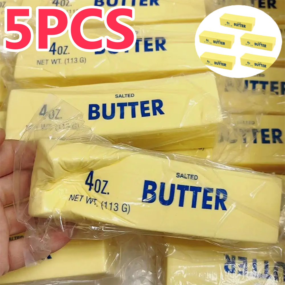 5/1PCS Squishy Elastic Butter Stick Fidget Toy Cheese Stress Relief Game Decompression Prank Squeeze Toy for Anxiety Relief
