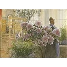 ZHAOSHAN Vintagebilder tryckt graffititryck Azalea av Carl Larsson porträtt kanvas bild för heminredning 60 x 90 cm