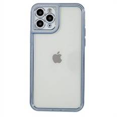 For iPhone 11 Pro Max Clear Phone Case Soft TPU Electroplating Edge Camera Lens Protection Back Cover