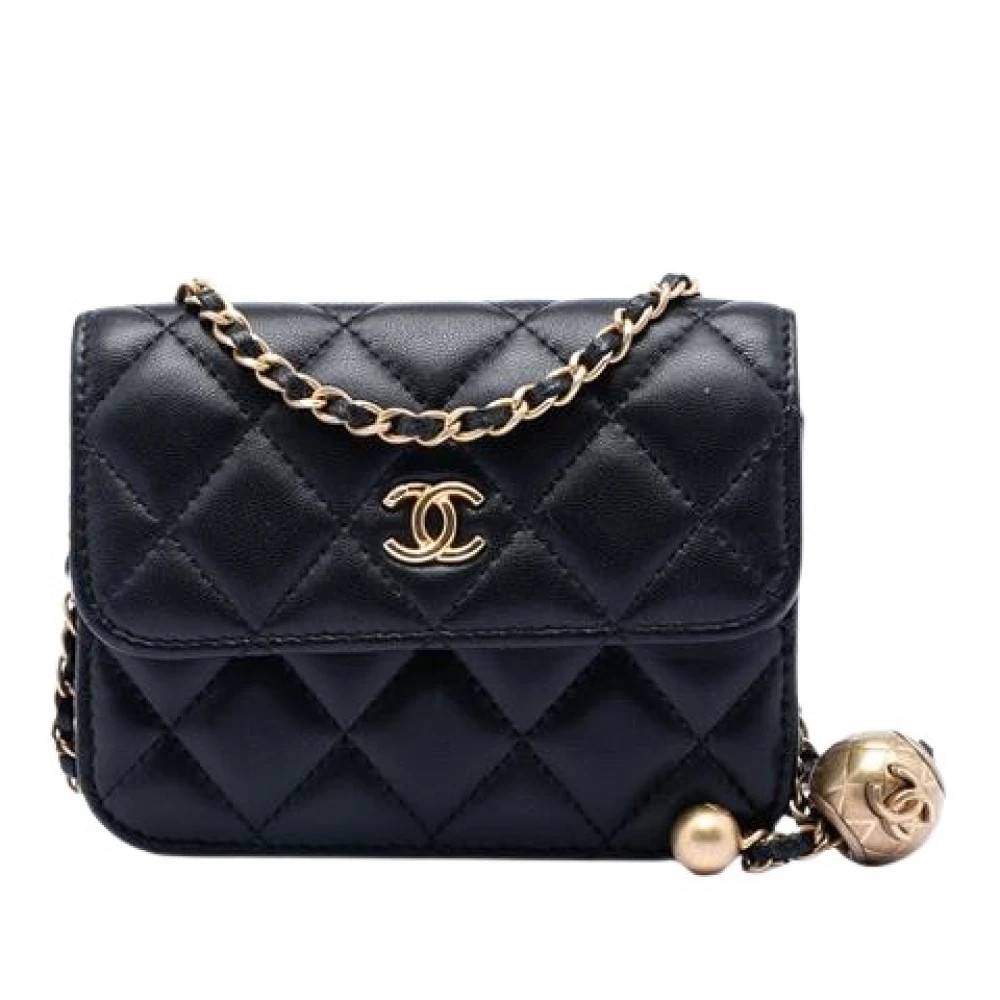 Chanel Vintage Pre-owned Mini Flap Bag - Vintage - Dame - Sort - ONE SIZE - Læder