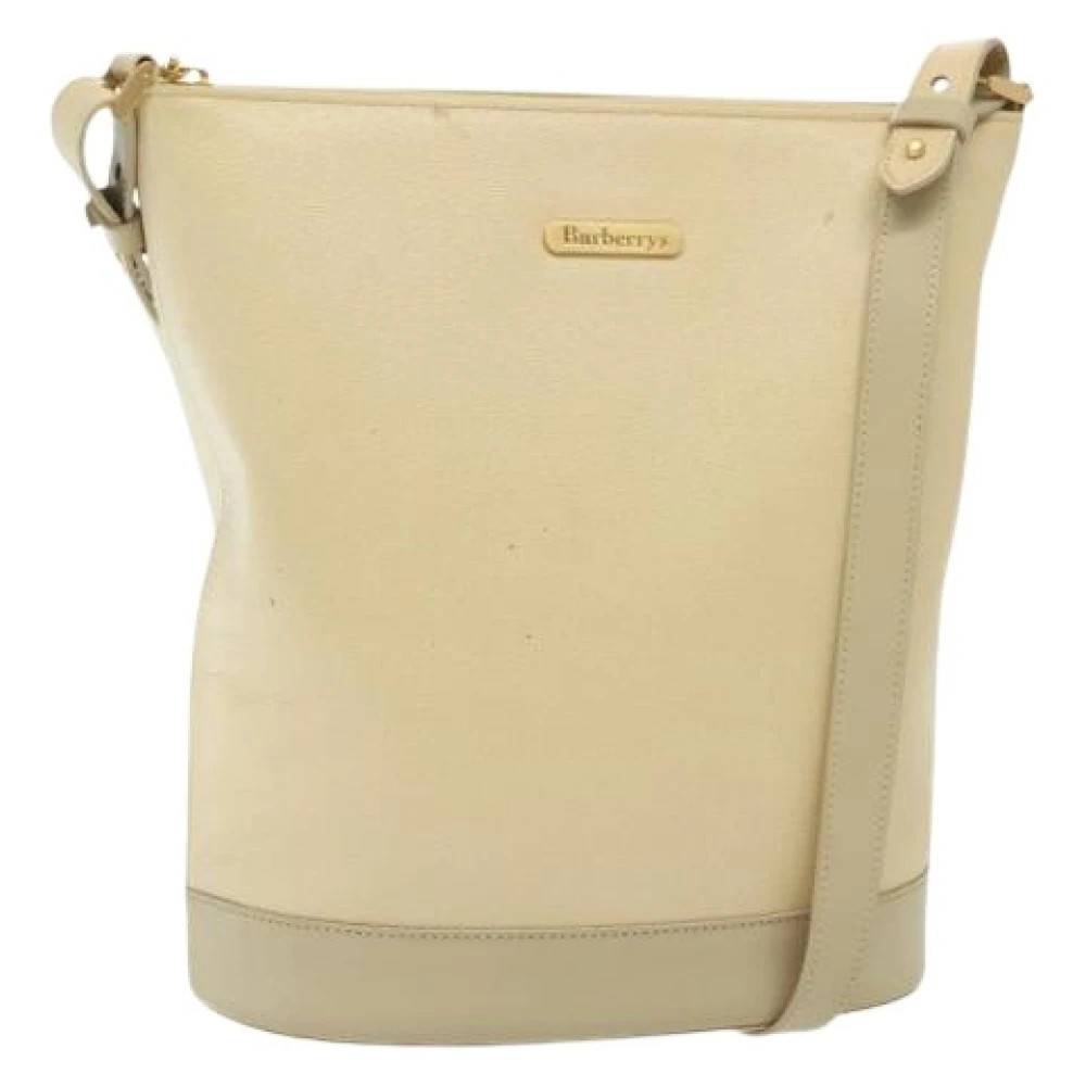 Burberry Vintage Pre-owned Læder Skuldertaske - Vintage - Dame - Beige - ONE SIZE - Uld