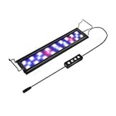 Hygger 9–32 W akvarium LED-belysning, akvarium LED-lampa med timer, dimbar, LED-akvariumlampa med justerbar hållare för 28–48 cm akvarium fisk tank fisk växt (vit & blått & rött ljus)