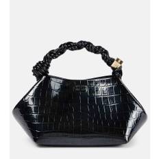 Ganni Bou Mini croc-effect tote bag - black - One Size
