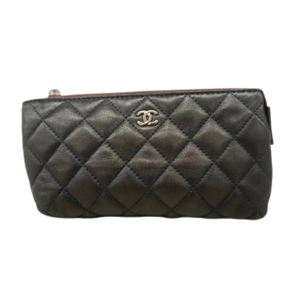 Chanel Vintage Pre-owned Vintage Pouch - Vintage - Dame - Sort - ONE SIZE - Læder