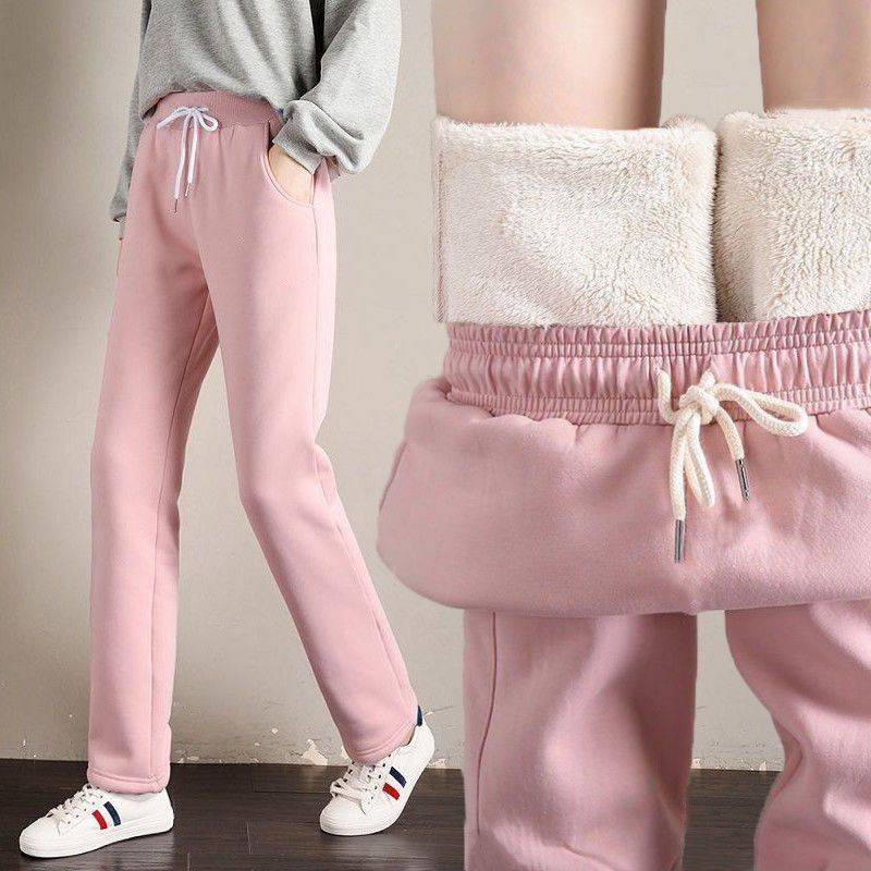 Dam Vinter Varma Tjocka Byxor Termiska Fleecefodrade Stretchiga Leggings Byxor cm