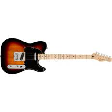 Squier by Fender Affinity Series Telecaster, E-Gitarre, Ahorngriffbrett, Schwarze Schlagplatte, 3-Tone Sunburst, Inklusive kostenloser virtueller Kurse auf Fender Play