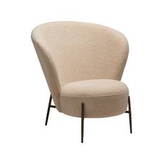Orbit Loungestol | Frosted Almond | Antik mässing - Beige