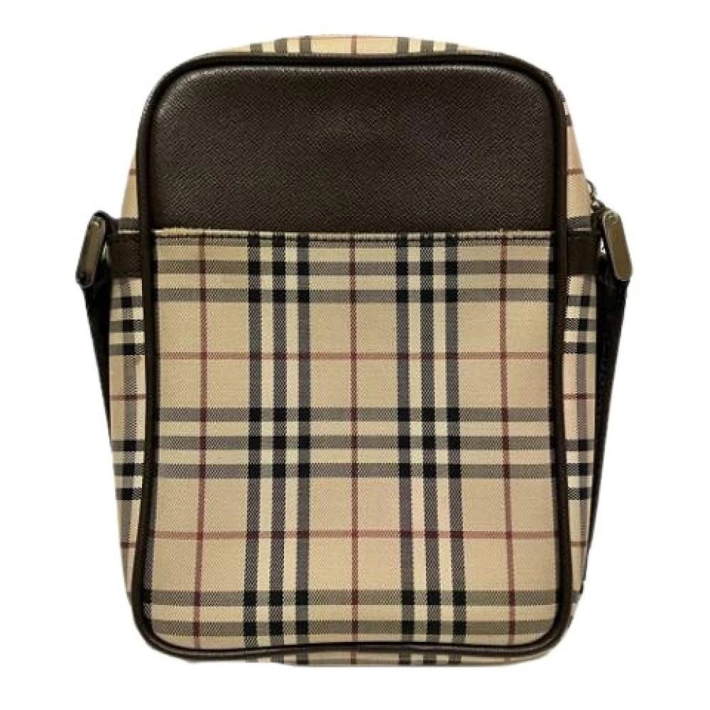 Burberry Vintage Pre-owned Canvas skuldertasker - Vintage - Dame - Brun - ONE SIZE - Uld