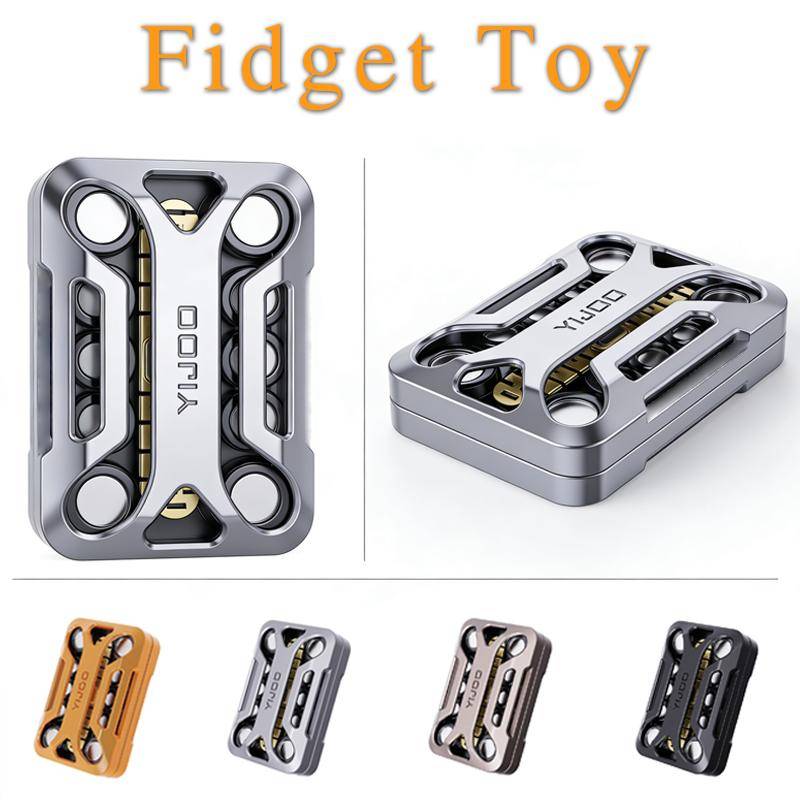 Position Oändlig Metall Fidget Slider Stämgaffel Struktur Obegränsad Rörelse Haptisk Återkoppling EDC Stresslindrande Leksak För Vuxna