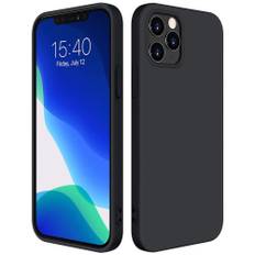 Silikone Soft Cover til iPhone 12/12 Pro Sort