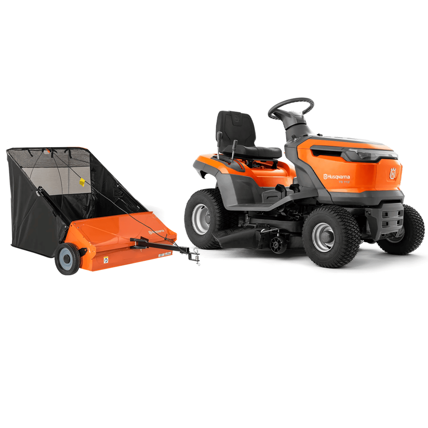 Husqvarna Trädgårdstraktor TS 112 Redskapspaket - Orange/Grå