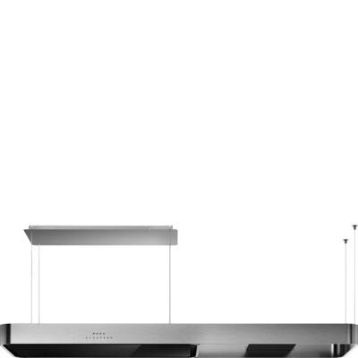 SMEG KSLS18X  Frihängande köksfläkt 180 cm | Rostfritt stål och glas