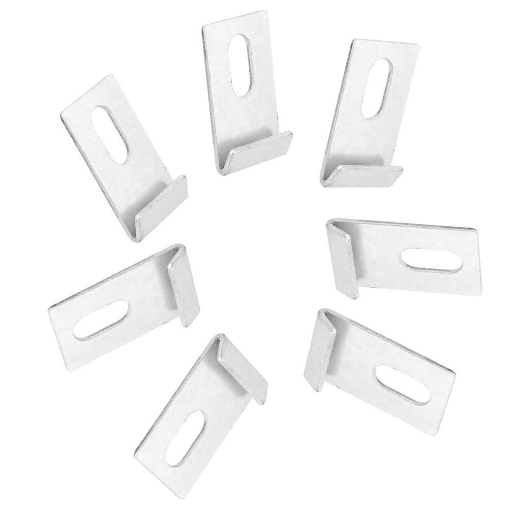 10 st Växthusbasclips Silver Metallfästen Fästsats Verktyg white