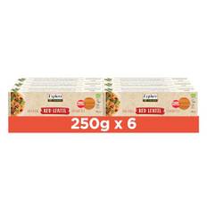 Explore Cuisine Bio Spaghetti aus roten Linsen – Glutenfreie Nudeln aus Linsenmehl, pflanzliche Protein Pasta ohne Zusatzstoffe, ideal bei Zöliakie, vegan, 6x 250g