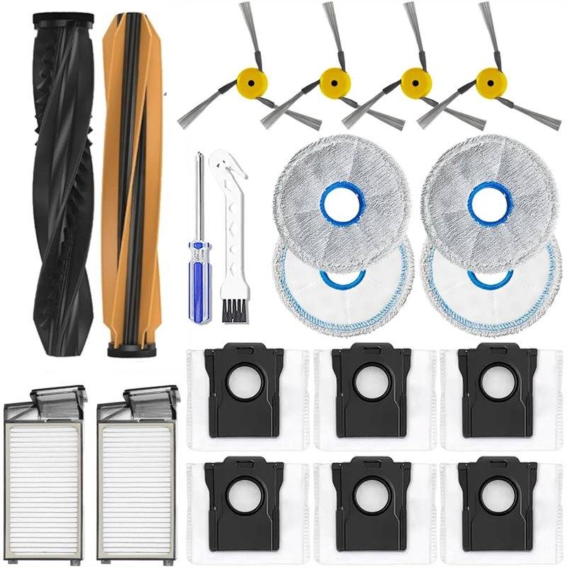 A67Z For Dreame X60 Max Ultra Complete/X60 Ultra Robot Vacuum Accessories Kit Main Brush HEPA Filter Mop Pad Dust Bags Parts
