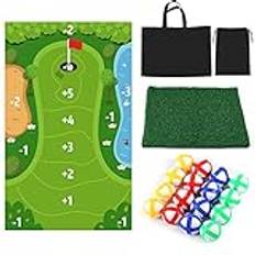 LUTER Golfspelset, 1.15x1.7m Chipping Golfspelmatta Tvättbar Battle Royale Golfspel Inomhusgolfspel Sticky Golfmattaspel för Vuxna och Familjebarn