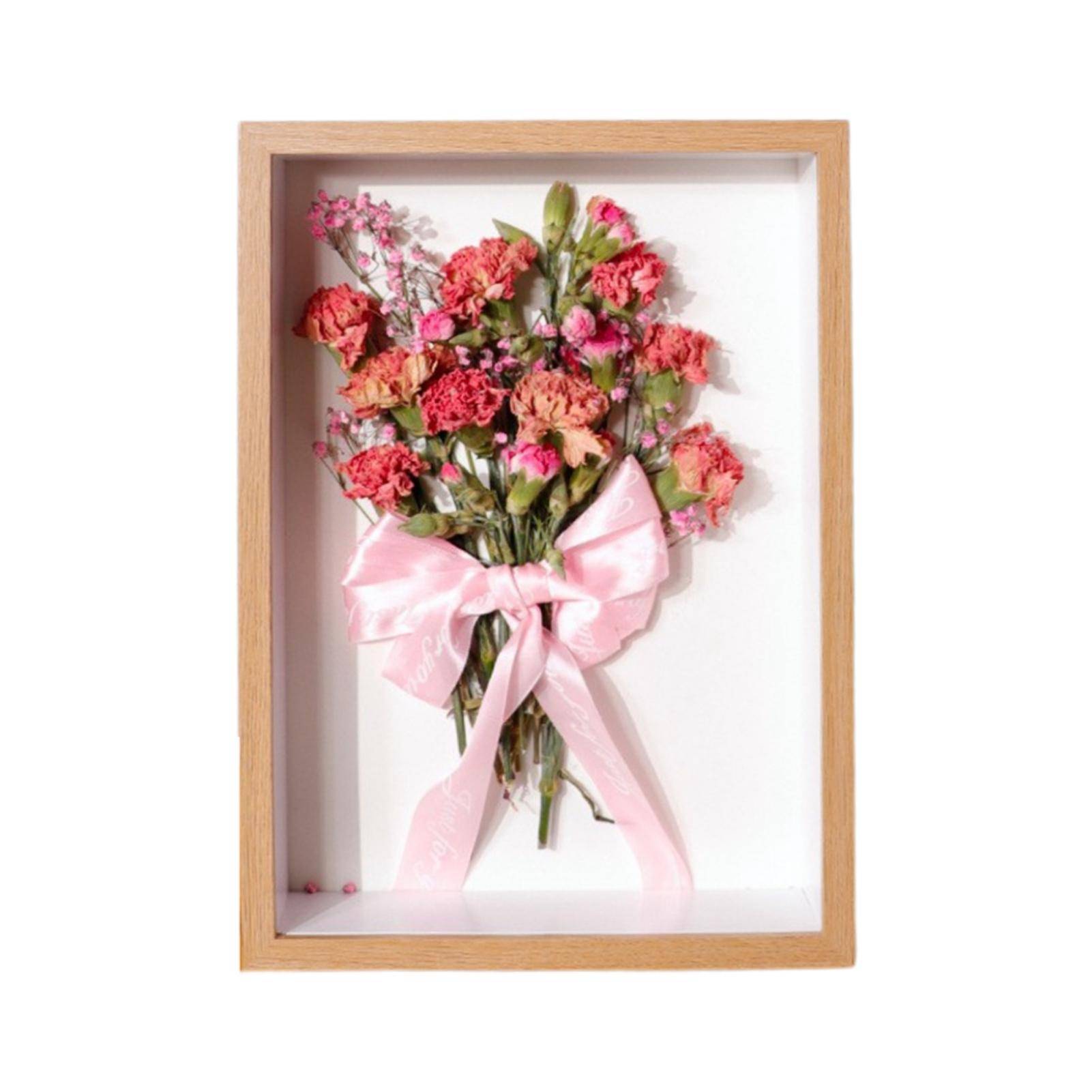10-tums Torkad Blomma Fotoram Handgjord DIY Pappersrosor Inramad Bildram