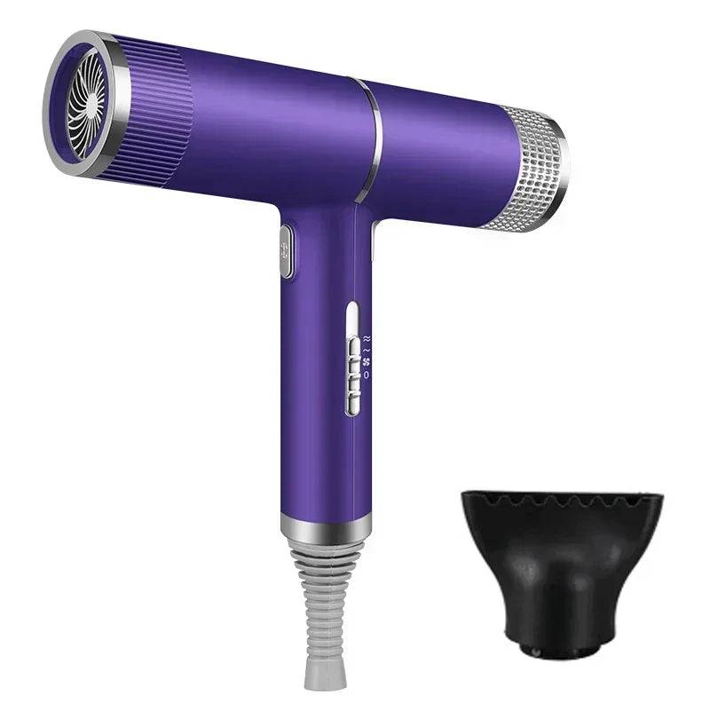 Professional Hair Dryer Infrared Negative Ionic Blow Dryer Hot Cold Wind - Purple Version 01 / EU Plug / spain