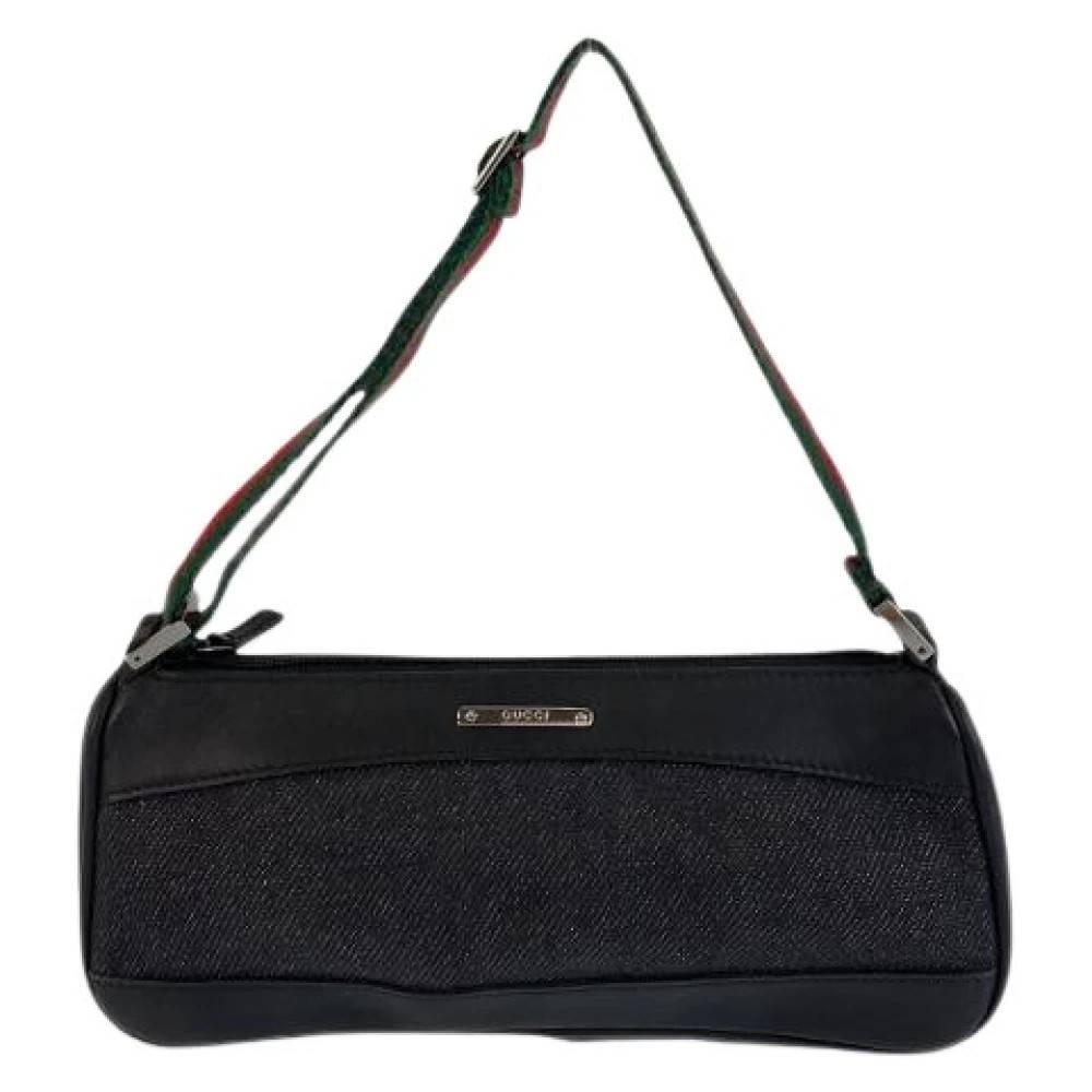 Gucci Vintage Pre-owned Canvas Læder Håndtaske - Vintage - Dame - Sort - ONE SIZE - Læder