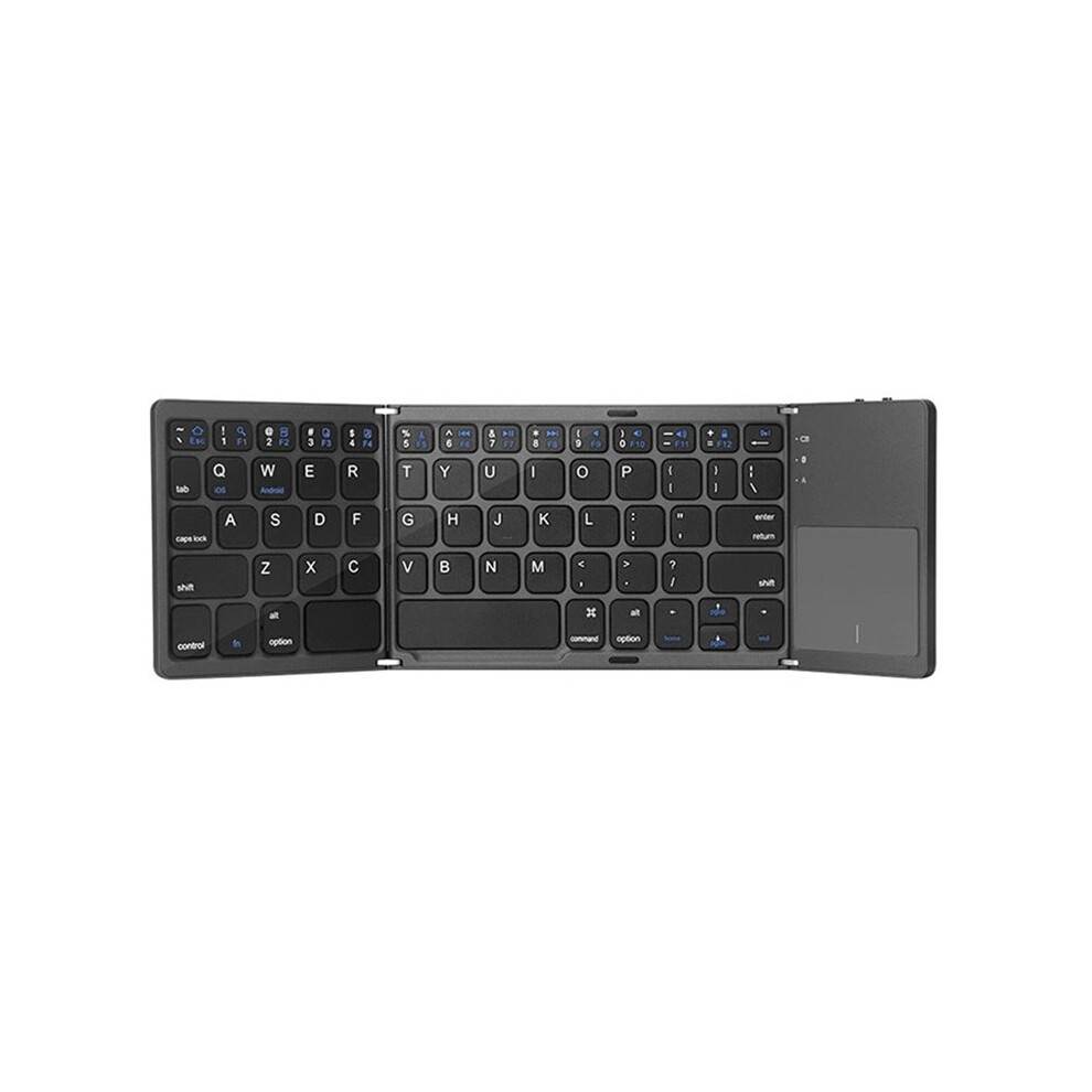 Tri-Fold Keyboard Touchpad Ultra-Thin Wireless Keyboard for Phone Tablet Laptop Portable Travel Keyboard A