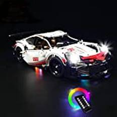 GC Light Kit för Lego Porsche 911 RSR 42096 (Lego-set ingår inte) (fjärrkontroll)