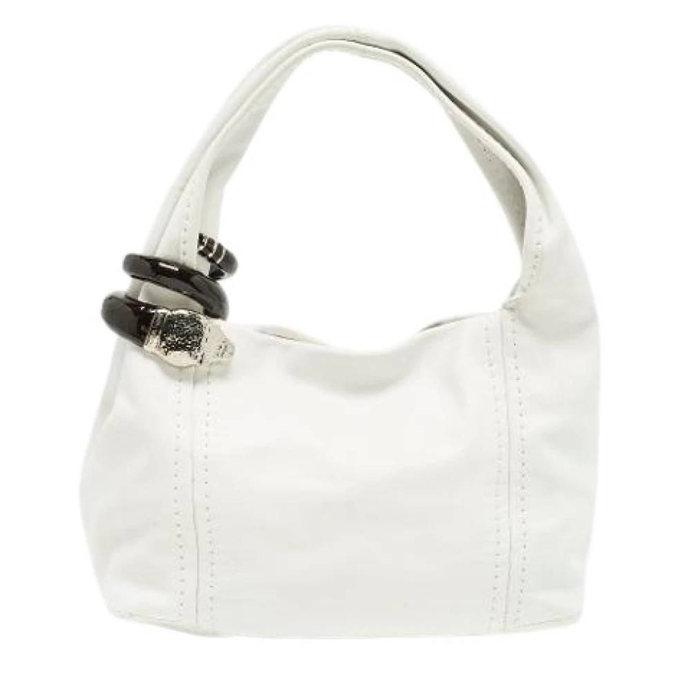 Jimmy Choo Pre-owned Pre-owned Håndtaske - Vintage - Dame - Hvid - ONE SIZE - Læder