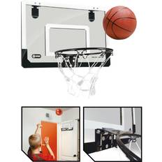 Basketball-kurv med bagplade og oppustelig mini-basketball