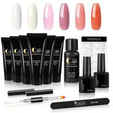 Poly Nail Gel Kit - Nude Negleforlængelses Gel Neglesæt Orange Bui