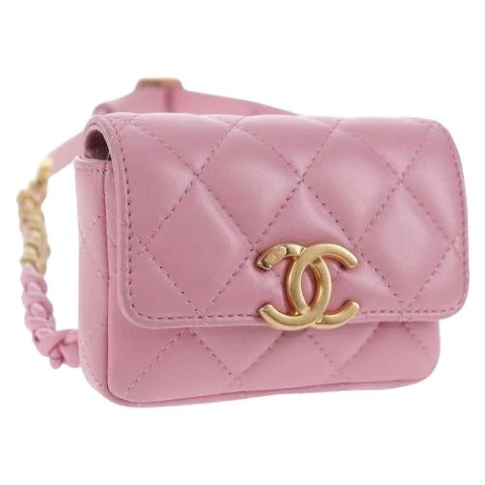 Chanel Vintage Pre-owned Vintage Skuldertaske - Vintage - Dame - Lyserød - ONE SIZE - Uld