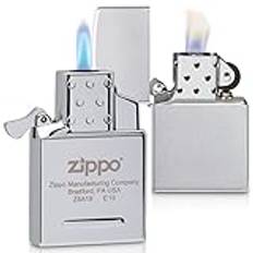 Zippo borstat krom-set – butane single flame, stormtändare, påfyllningsbar, i högkvalitativ presentförpackning