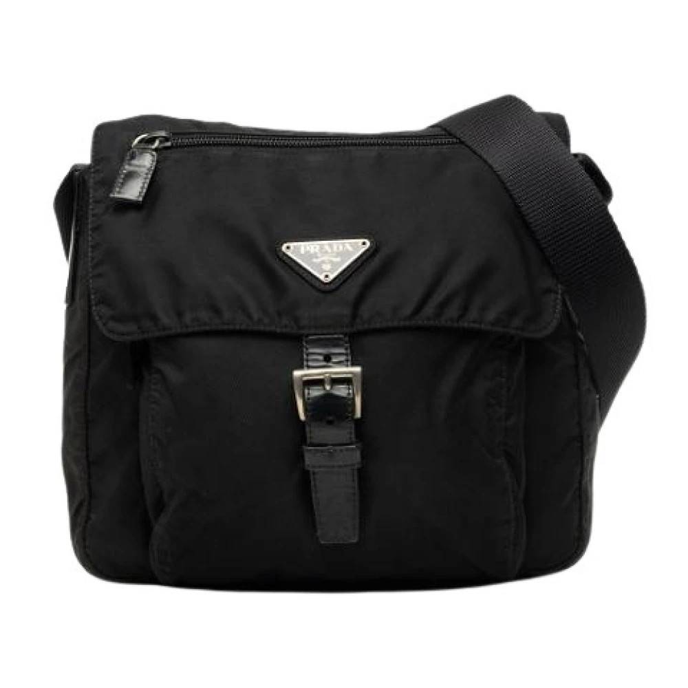 Prada Vintage Pre-owned Nylon Crossbody Bag - Vintage - Dame - Sort - ONE SIZE - Nylon