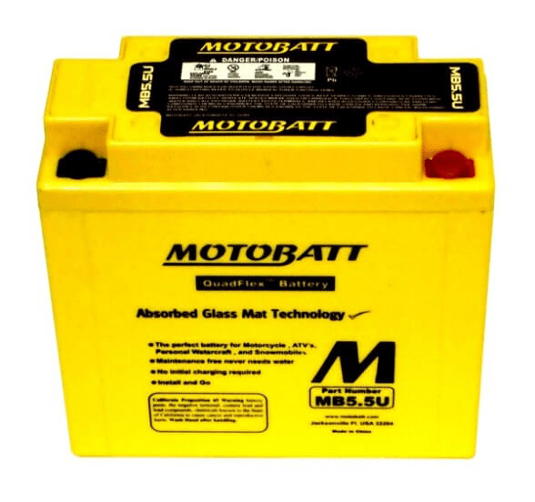 Motobatt - 12V 7Ah 90A Batteri - MB5.5U