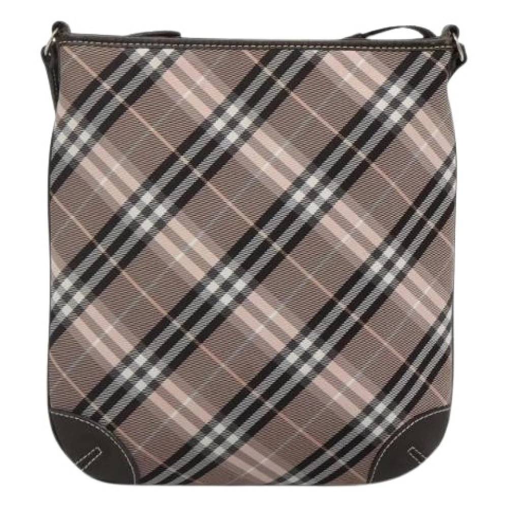 Burberry Vintage - Pre-owned Nova Check Blue Label Canvas Axelväska Vintage - Dam - ONE Size - Läder