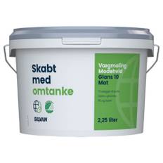 Skabt med omtanke, Vægmaling, modehvid, RAL 9010, glans 10, 2,25 L