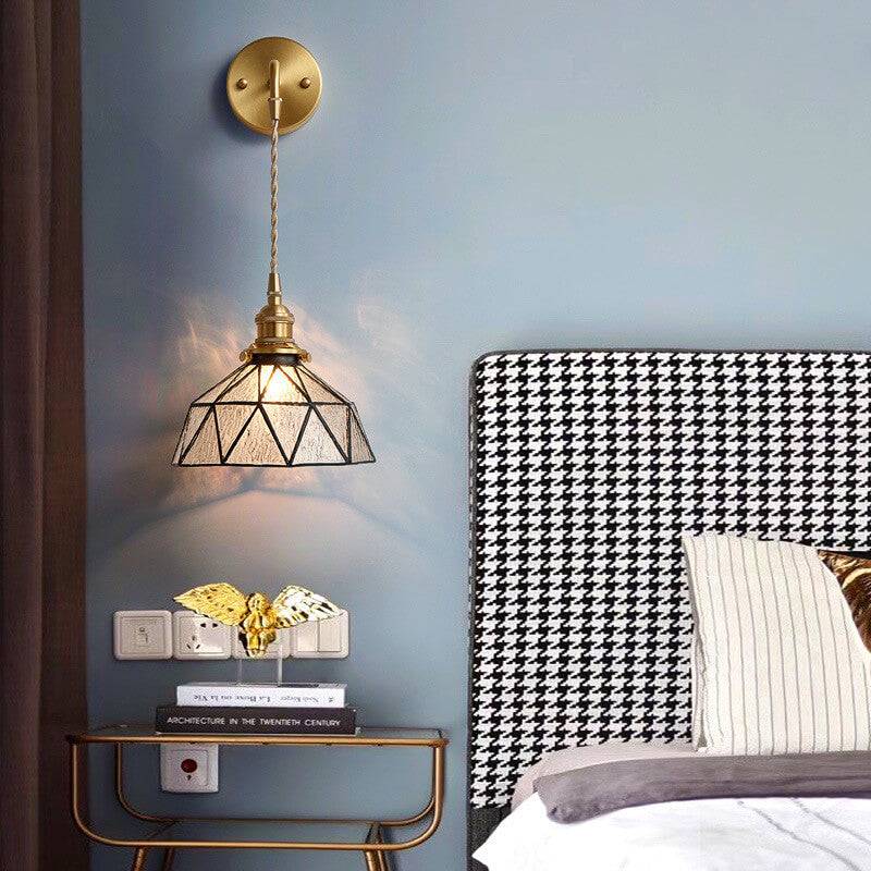 Aquarius – Elegant Vägglampa av Vattenrippleglas - Klar / 110V-120V