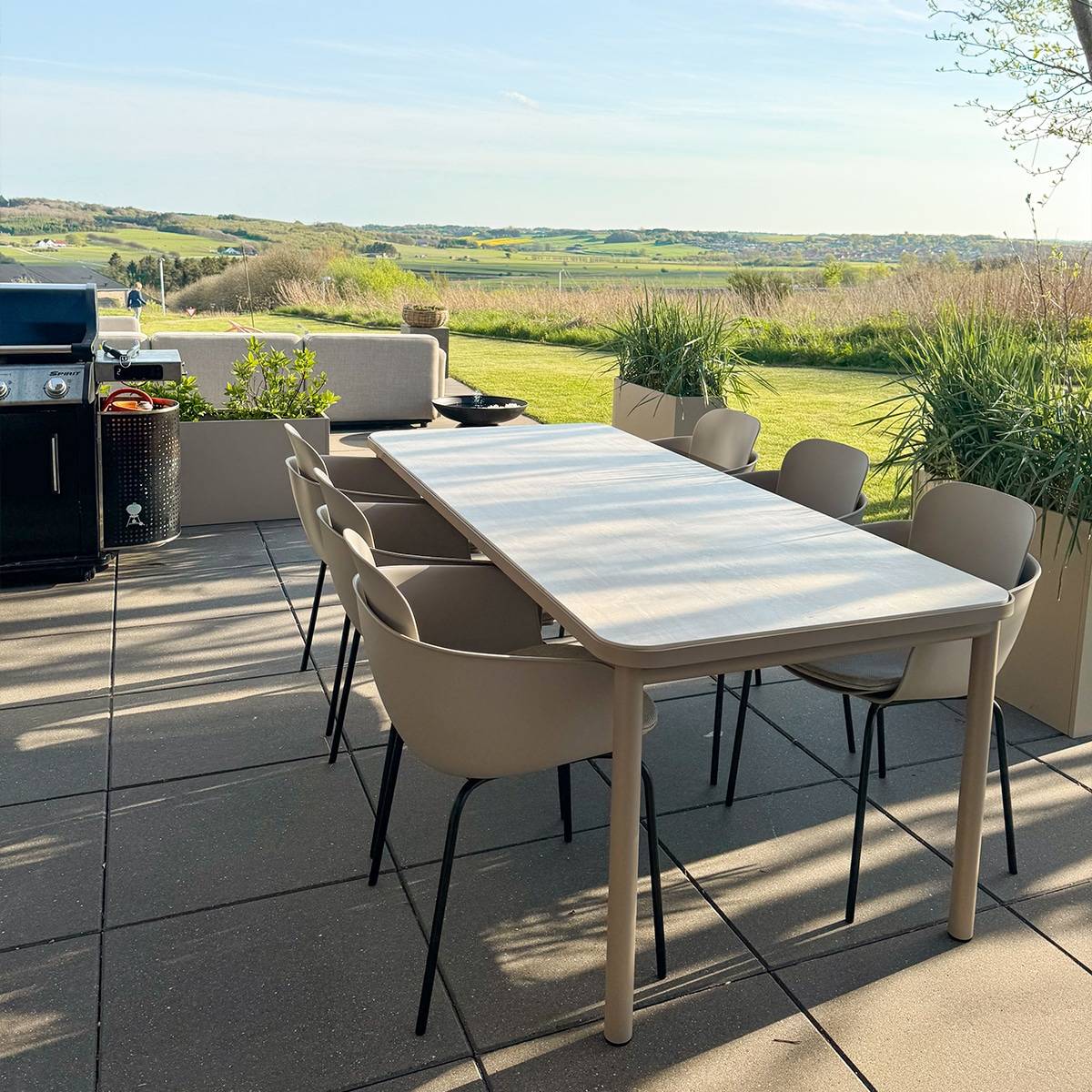SACKit Kirra Havebord 210x90 Taupe/Keramik.