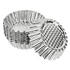 ZOGPLG 20 st tårtformar Ø 9,5 cm mini tårtform, kakformar non-stick belagd tårtform, bakformar muffinsform set för minikakor, minitårta och miniquiche desserter