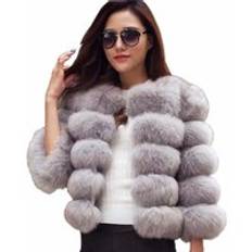 Women 2023 Tops Women Elegant Thick Warm Faux Fur Jackets S-5XL Mink Coats Autumn Winter Fluffy Black Faux Fur Coat
