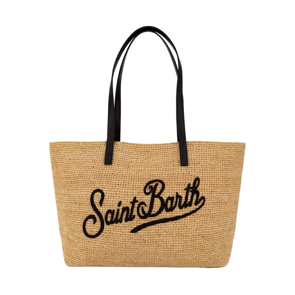 MC2 Saint Barth, Tasker , Dame, Beige, ONE SIZE, Uld, Raffia City Bag