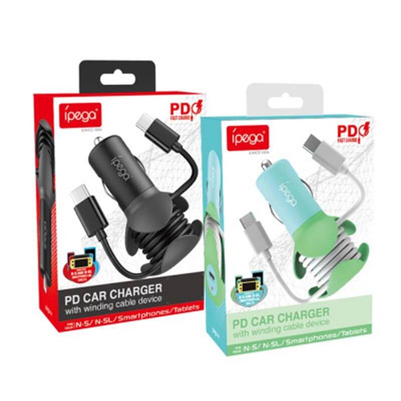 Pg -sw057 billaddare för switch spelkonsol 12 v snabbladdningsställ med typ-c för n-switch värd snabb billaddare