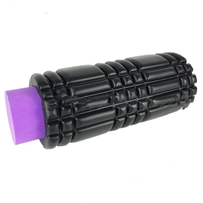 2In1 Yoga Column Hollow Solid Foam Shaft, Mace Massage Roller Eva Drum Foam Roller On Sale - Purple 33X14cm
