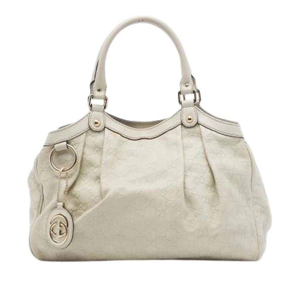 Gucci Vintage Pre-owned Sukey Tote Bag - Vintage - Dame - Hvid - ONE SIZE - Læder